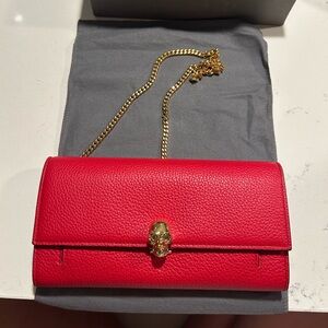 Alexander McQueen Red Wallet on Chain